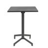 Table de terrasse PIGALLE pliable d'extérieur - Aluminium, acier anthracite