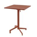 Table de terrasse PIGALLE pliable d'extérieur - Aluminium, acier terra