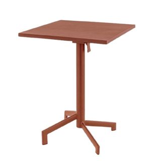 Table de terrasse PIGALLE pliable d'extérieur - Aluminium, acier terra