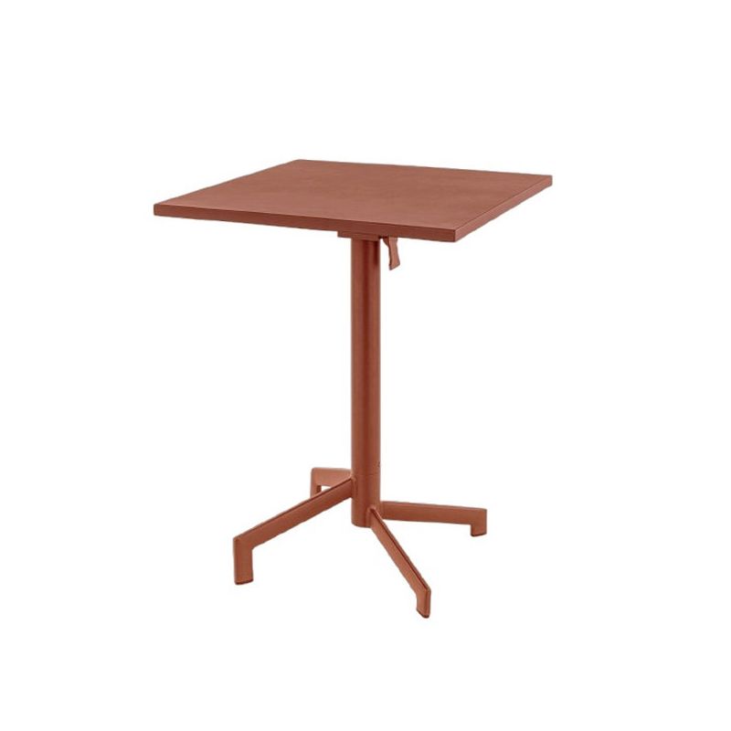 Table de terrasse PIGALLE pliable d'extérieur - Aluminium, acier terra