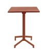 Table de terrasse PIGALLE pliable d'extérieur - Aluminium, acier terra