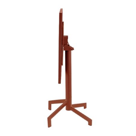Table de terrasse PIGALLE pliable d'extérieur - Aluminium, acier terra