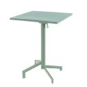 Table de terrasse PIGALLE pliable d'extérieur - Aluminium, acier sauge