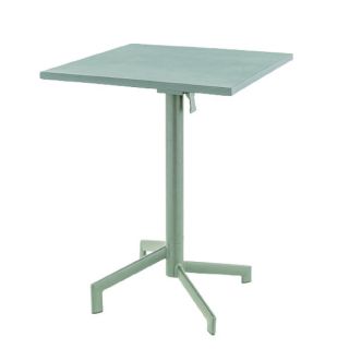 Table de terrasse PIGALLE pliable d'extérieur - Aluminium, acier sauge