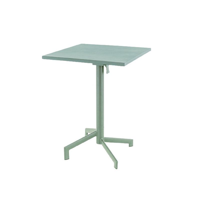 Table de terrasse PIGALLE pliable d'extérieur - Aluminium, acier sauge