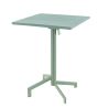 Table de terrasse PIGALLE pliable d'extérieur - Aluminium, acier sauge