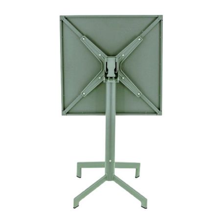 Table de terrasse PIGALLE pliable d'extérieur - Aluminium, acier sauge