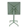 Table de terrasse PIGALLE pliable d'extérieur - Aluminium, acier sauge