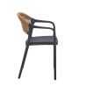 Fauteuil de restaurant ROTTERDAM empilable d'polypro - Polypropylène anthracite, polyéthylène anthracite & naturel