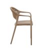 Fauteuil de restaurant ROTTERDAM empilable d'polypro - Polypropylène taupe, polyéthylène taupe & naturel