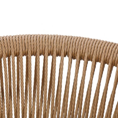 Fauteuil de restaurant ROTTERDAM empilable d'polypro - Polypropylène taupe, polyéthylène taupe & naturel