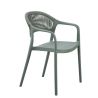 Fauteuil de restaurant ROTTERDAM empilable d'polypro - Polypropylène vert, polyéthylène vert & vert