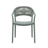 Fauteuil de restaurant ROTTERDAM empilable d'polypro - Polypropylène vert, polyéthylène vert & vert