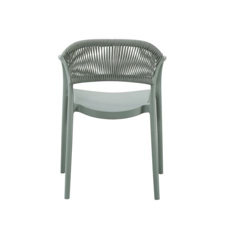 Fauteuil de restaurant ROTTERDAM empilable d'polypro - Polypropylène vert, polyéthylène vert & vert