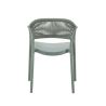 Fauteuil de restaurant ROTTERDAM empilable d'polypro - Polypropylène vert, polyéthylène vert & vert