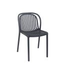 Chaise de terrasse DUBAI empilable d'extérieur - Polypropylène anthracite