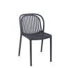 Chaise de terrasse DUBAI empilable d'extérieur - Polypropylène anthracite