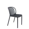 Chaise de terrasse DUBAI empilable d'extérieur - Polypropylène anthracite
