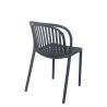 Chaise de terrasse DUBAI empilable d'extérieur - Polypropylène anthracite