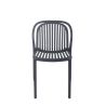 Chaise de terrasse DUBAI empilable d'extérieur - Polypropylène anthracite