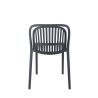 Chaise de terrasse DUBAI empilable d'extérieur - Polypropylène anthracite