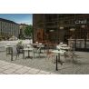 Chaise de terrasse DUBAI empilable d'extérieur - Polypropylène anthracite