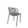 Chaise de terrasse DUBAI empilable d'extérieur - Polypropylène taupe