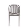 Chaise de terrasse DUBAI empilable d'extérieur - Polypropylène taupe