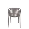 Chaise de terrasse DUBAI empilable d'extérieur - Polypropylène taupe