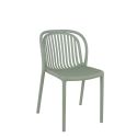 Chaise de terrasse DUBAI empilable d'extérieur - Polypropylène sauge
