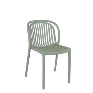 Chaise de terrasse DUBAI empilable d'extérieur - Polypropylène sauge