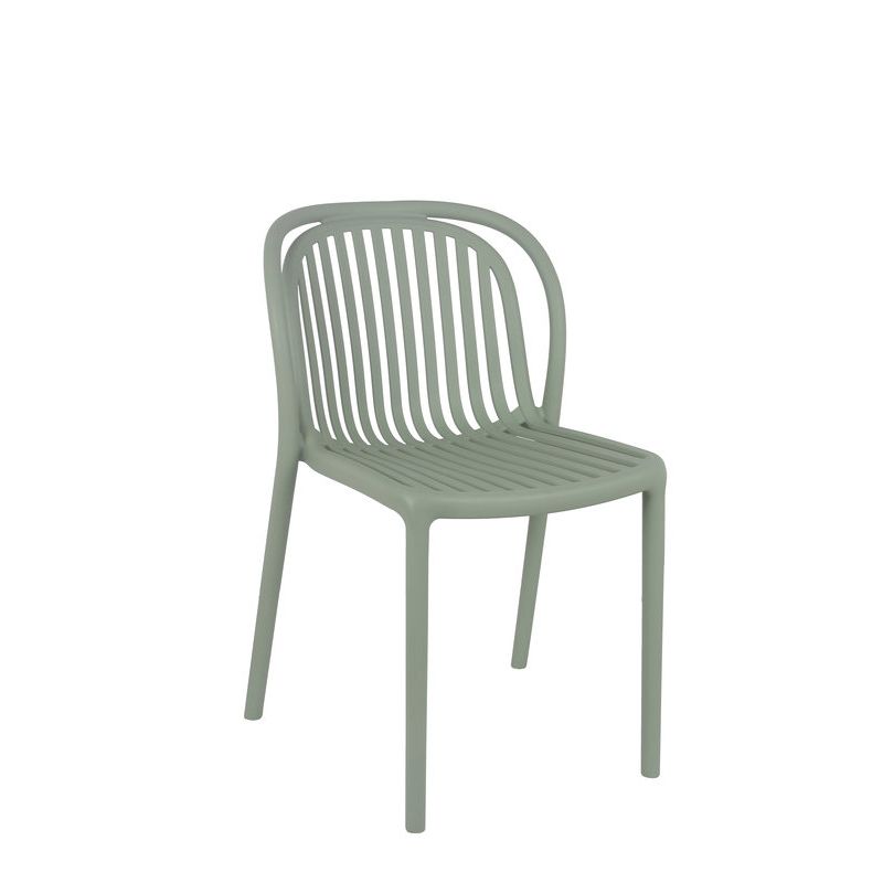 Chaise de terrasse DUBAI empilable d'extérieur - Polypropylène sauge