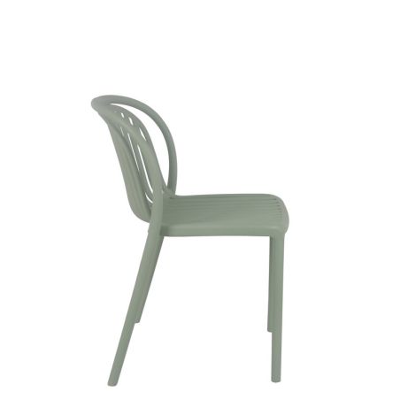 Chaise de terrasse DUBAI empilable d'extérieur - Polypropylène sauge