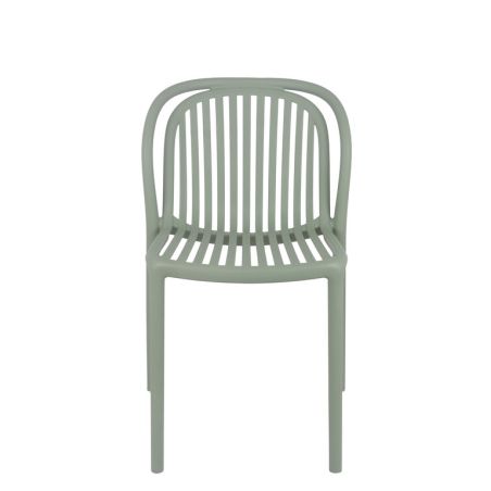 Chaise de terrasse DUBAI empilable d'extérieur - Polypropylène sauge