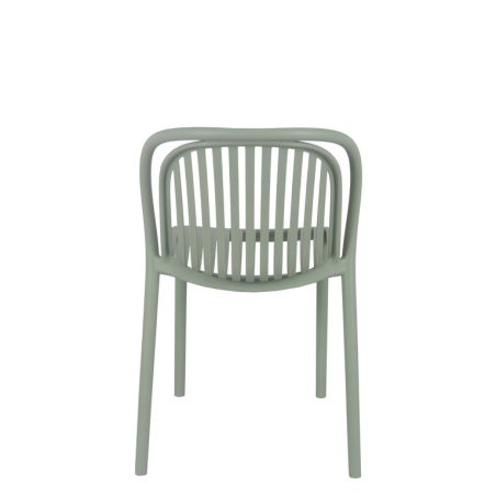 Chaise de terrasse DUBAI empilable d'extérieur - Polypropylène sauge