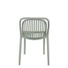 Chaise de terrasse DUBAI empilable d'extérieur - Polypropylène sauge