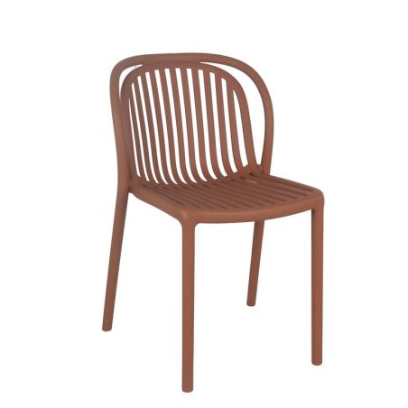 Chaise de terrasse DUBAI empilable d'extérieur - Polypropylène terra