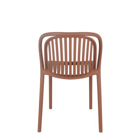 Chaise de terrasse DUBAI empilable d'extérieur - Polypropylène terra