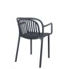 Fauteuil de terrasse JEDDAH empilable d'extérieur - Polypropylène anthracite