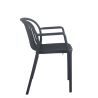 Fauteuil de terrasse JEDDAH empilable d'extérieur - Polypropylène anthracite