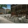 Fauteuil de terrasse JEDDAH empilable d'extérieur - Polypropylène anthracite