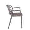 Fauteuil de terrasse JEDDAH empilable d'extérieur - Polypropylène taupe