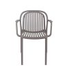 Fauteuil de terrasse JEDDAH empilable d'extérieur - Polypropylène taupe