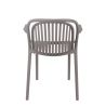 Fauteuil de terrasse JEDDAH empilable d'extérieur - Polypropylène taupe