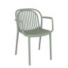 Fauteuil de terrasse JEDDAH empilable d'extérieur - Polypropylène sauge