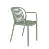 Fauteuil de terrasse JEDDAH empilable d'extérieur - Polypropylène sauge