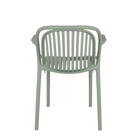 Fauteuil de terrasse JEDDAH empilable d'extérieur - Polypropylène sauge