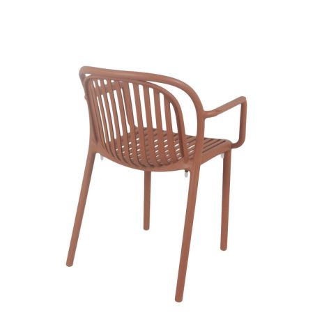 Fauteuil de terrasse JEDDAH empilable d'extérieur - Polypropylène terra