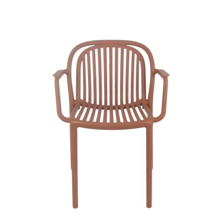 Fauteuil de terrasse JEDDAH empilable d'extérieur - Polypropylène terra