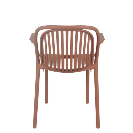 Fauteuil de terrasse JEDDAH empilable d'extérieur - Polypropylène terra